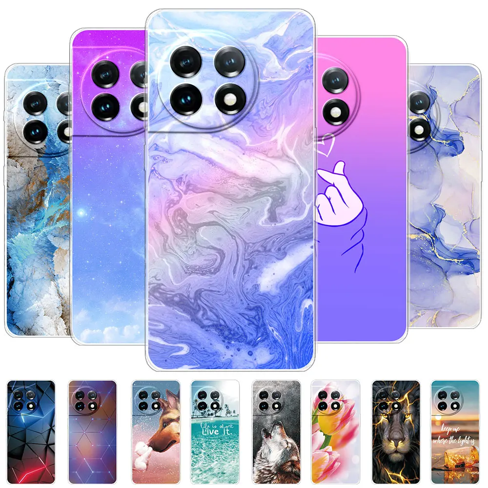 Per Oneplus 11 Custodia Per Oneplus 11 Phb110 Clear Fashion Bumper Cover Silicone Soft Coque Per Oneplus 11 Oneplus11 Fundas Shell