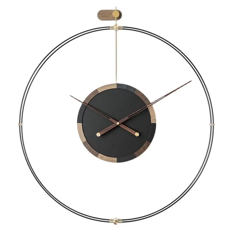 3d Wall Clock Wooden Metal Silent Watch Clocks Art Birthday Gift