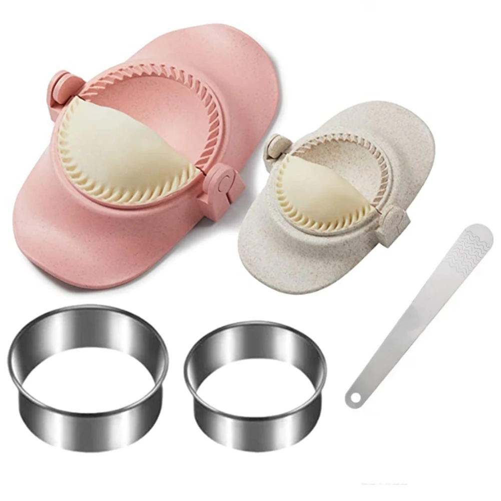 

Dumpling Maker, Dumpling Dough Press Mold Set with Ring Cutter and Stuffing Spoon, Kitchen Gadget for Empanada