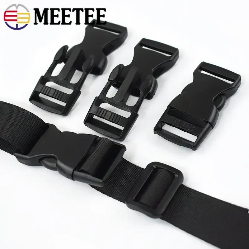 Boucles De Libération Avec Glissières Tri-Glide - Lot De 10 - Pour Sangle 25 Mm - Blanc - DIY, Sac à Dos, Harnais