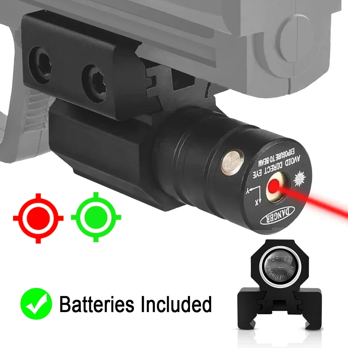 Tactical Red Green Dot Laser Sight 11mm 20mm Adjustable Picatinny Rail Mount Pistol Glock17 Airsoft Rifle Laser Bore Sight