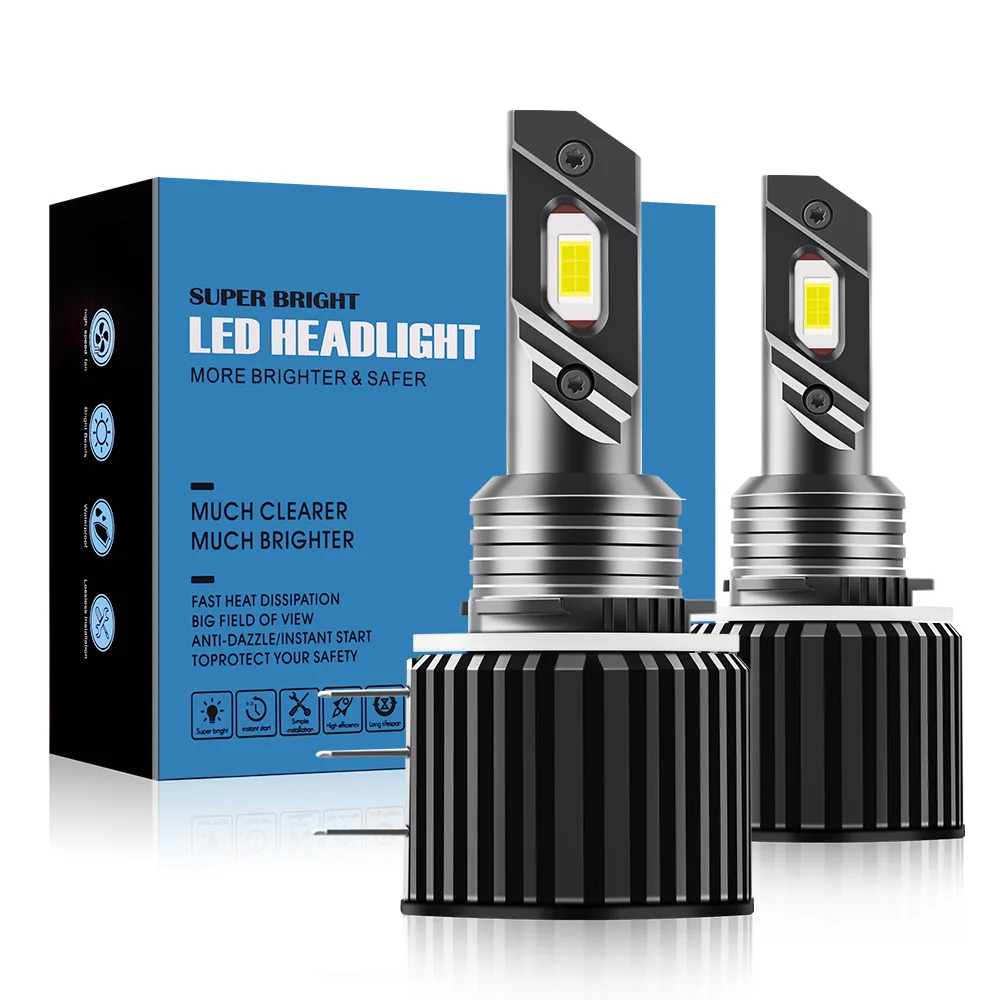 

2Pcs H15 LED Lights Canbus Car Headlight Bulbs High Beam Daytime Running Lights DRL 55W LED Headlamp For VW Audi BMW Golf 7 12V