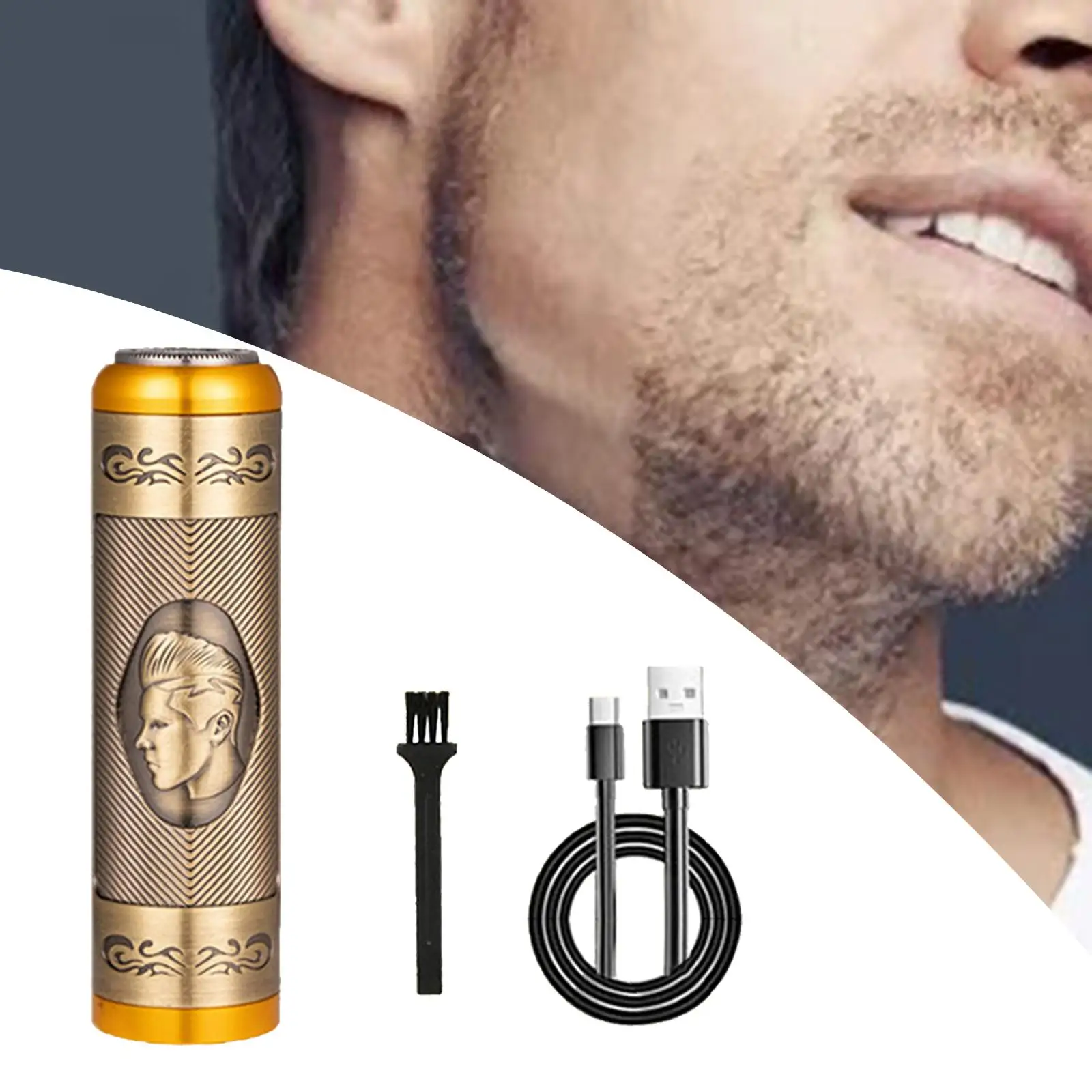 Portable Electric, Grooming Facial Beard Trimmer Trimming for Use, Travel