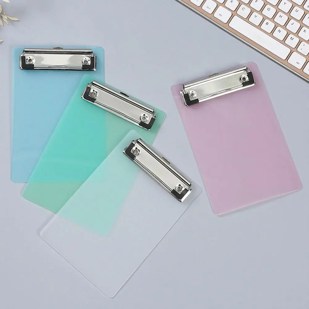 Portable A6 File Folder Writing Clipboard Low Profile Gold Clip Paper Organizer writing clipboard