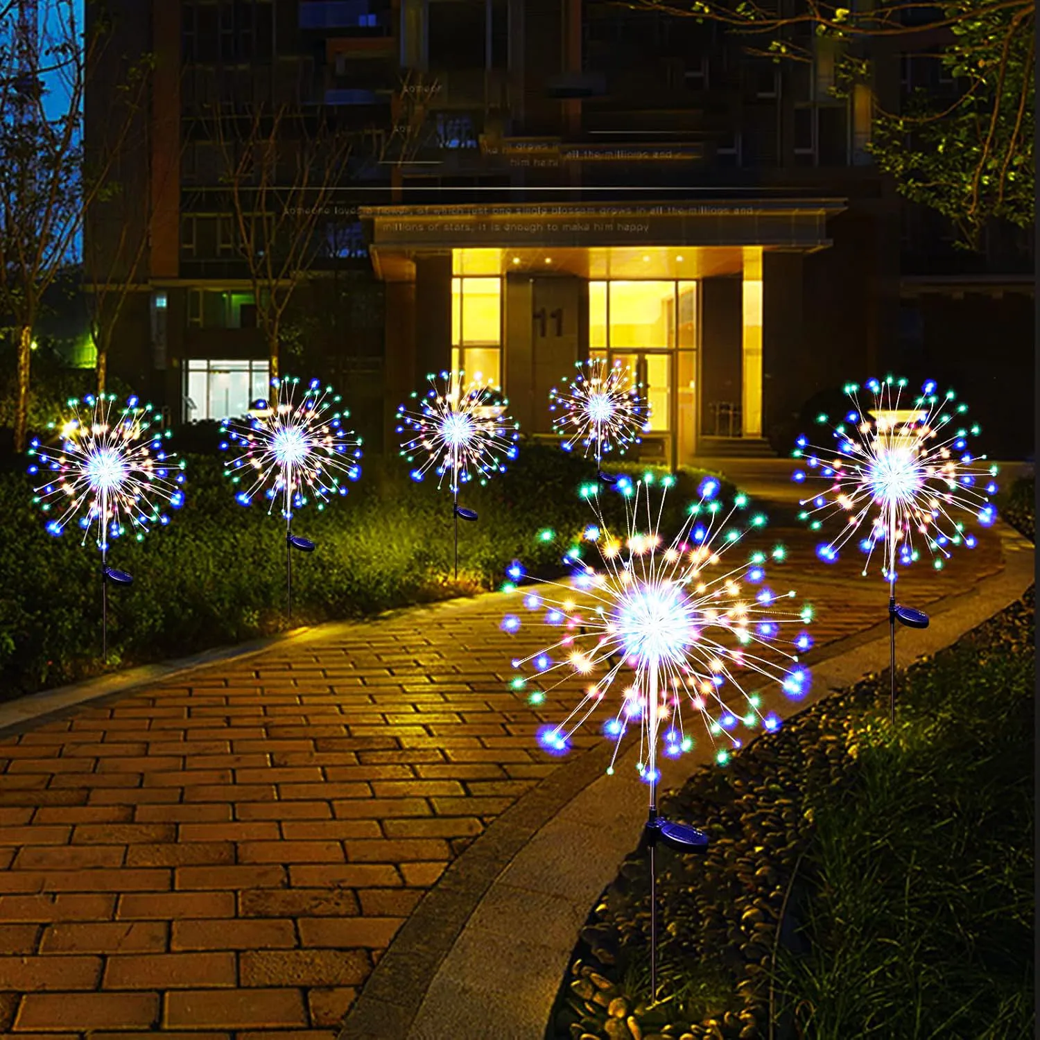 Solar Lights LED Solar Garden Lights Outdoor Waterproof Solar Firework Lights DIY Ground Lamp Lawn Yard Path Patio