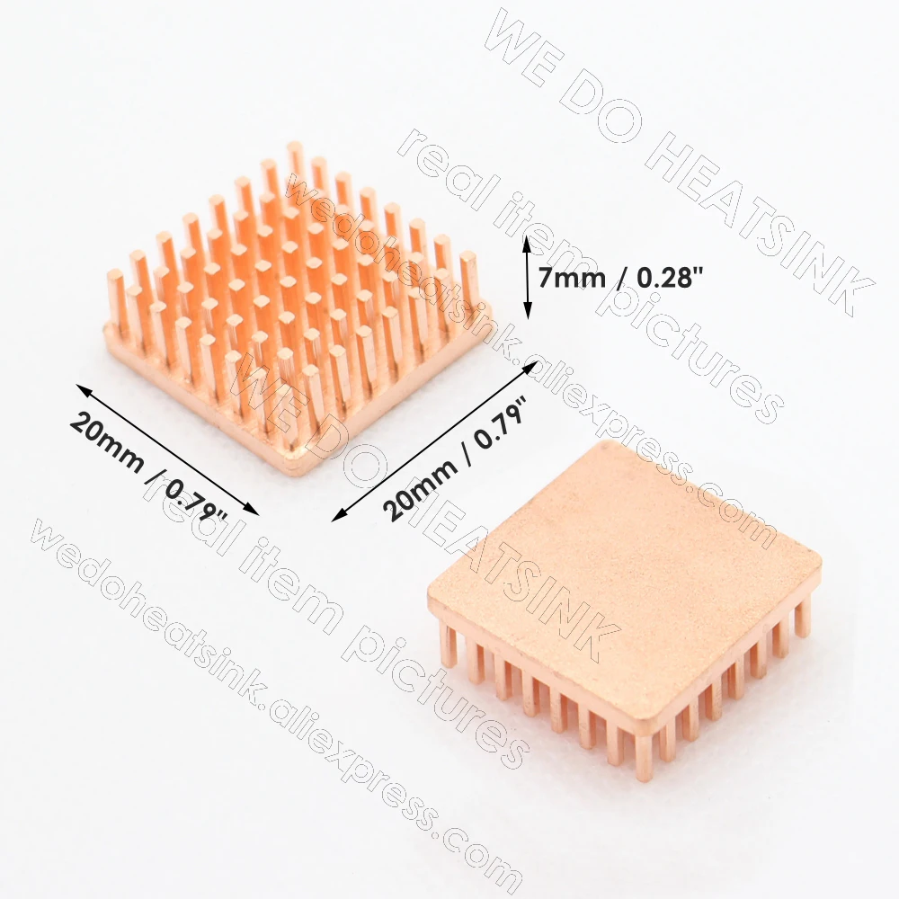 30x20x7mm sem ou com almofada térmica, várias