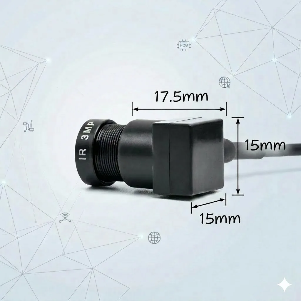 Mini USB Camera 15x15mm 1080P 2MP with Mic | OTG Webcam, UVC Plug & Play, Type-C Adapter, for Kiosk ATM Locker 5