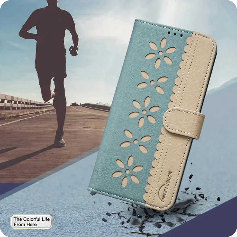 Colorful Flowers Magnetic Leather Wallet Phone Case & Card Holder