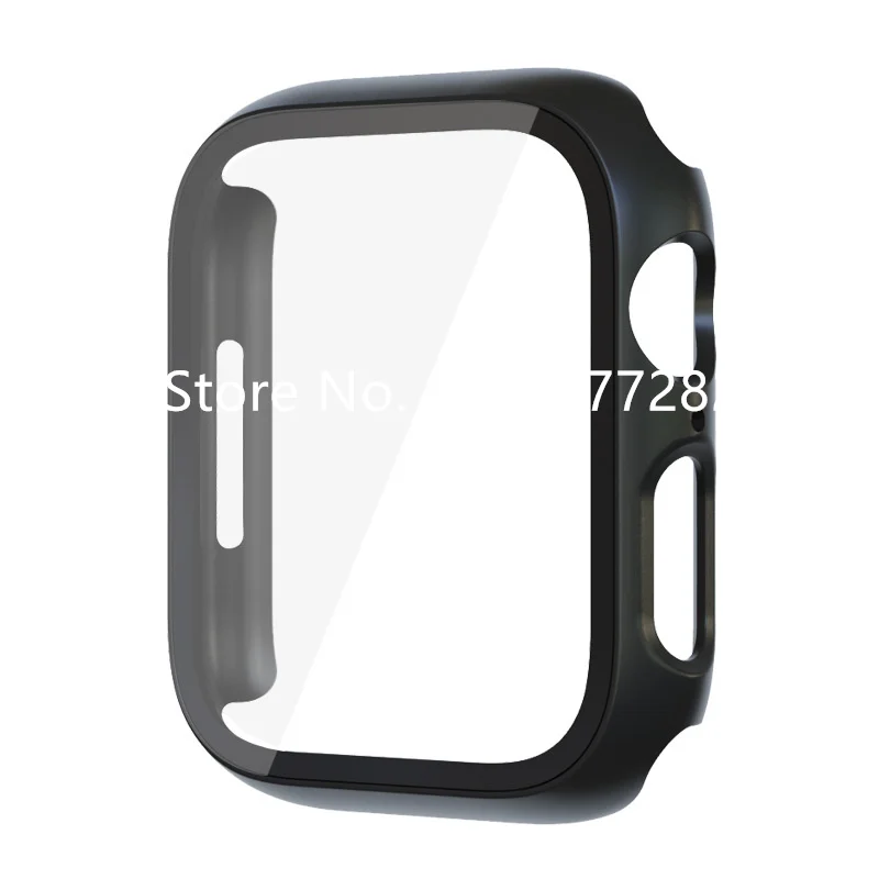 500 개/몫 보호기 커버 애플 시계 45mm 41mm 내충격 커버 + 유리 2 1 보호 케이스 iWatch 7 시리즈