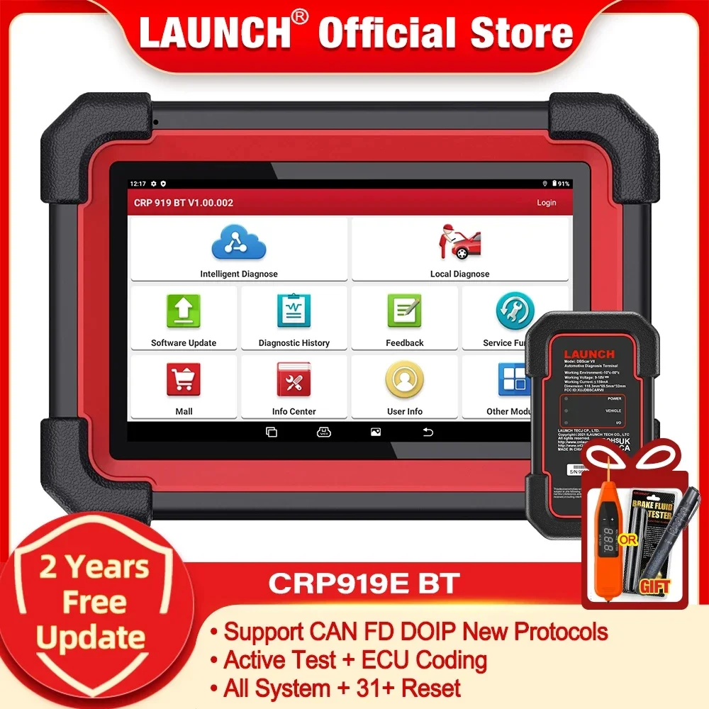 LAUNCH-X431-CRP919E-BT-Car-Diagnostic-Tool-DBScar-VII-VCI-Auto-OBD-OBD2 ...