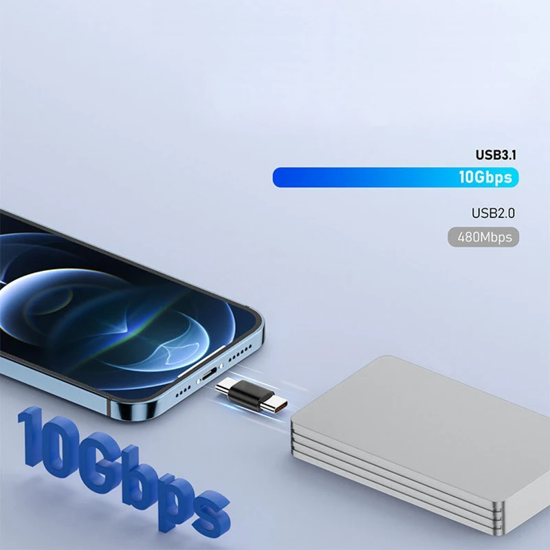 Double Type C Converter Male to Female Extend Cable Data Transfer Phone Tablet Charging Dongle USB C Female to Adapter
