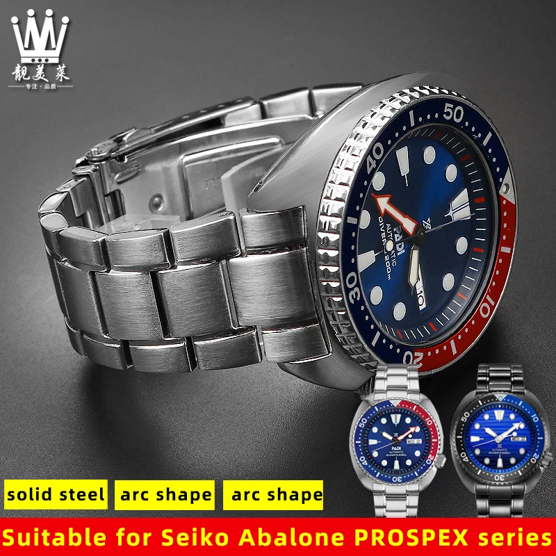 Per Seiko Abalone Serie Prospex Srpa21J1/Srpe99K1 Cinturino Curvo In Acciaio Inossidabile 22Mm