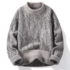 Mens Knitted Sweater for Autumn and Winter High-quality  Thick and Warm Sweater Round Neck Casual Fashion Pullover Men Clothing 2