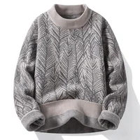 Mens Knitted Sweater for Autumn and Winter High-quality  Thick and Warm Sweater Round Neck Casual Fashion Pullover Men Clothing 2