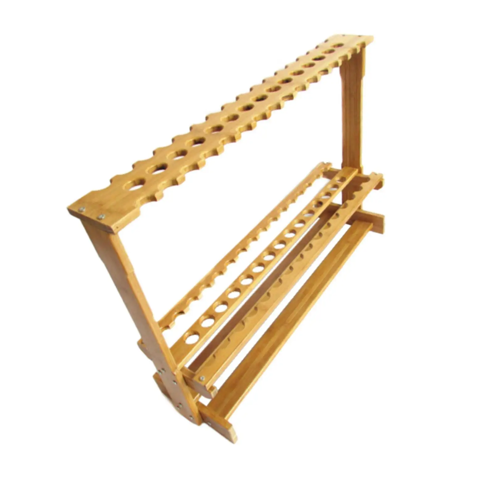 Bamboo Fishing Rod Rack 47 Holes Multifunction Display Fishing Gear Pole Holder for Boat Garage Home Storing Outdoor