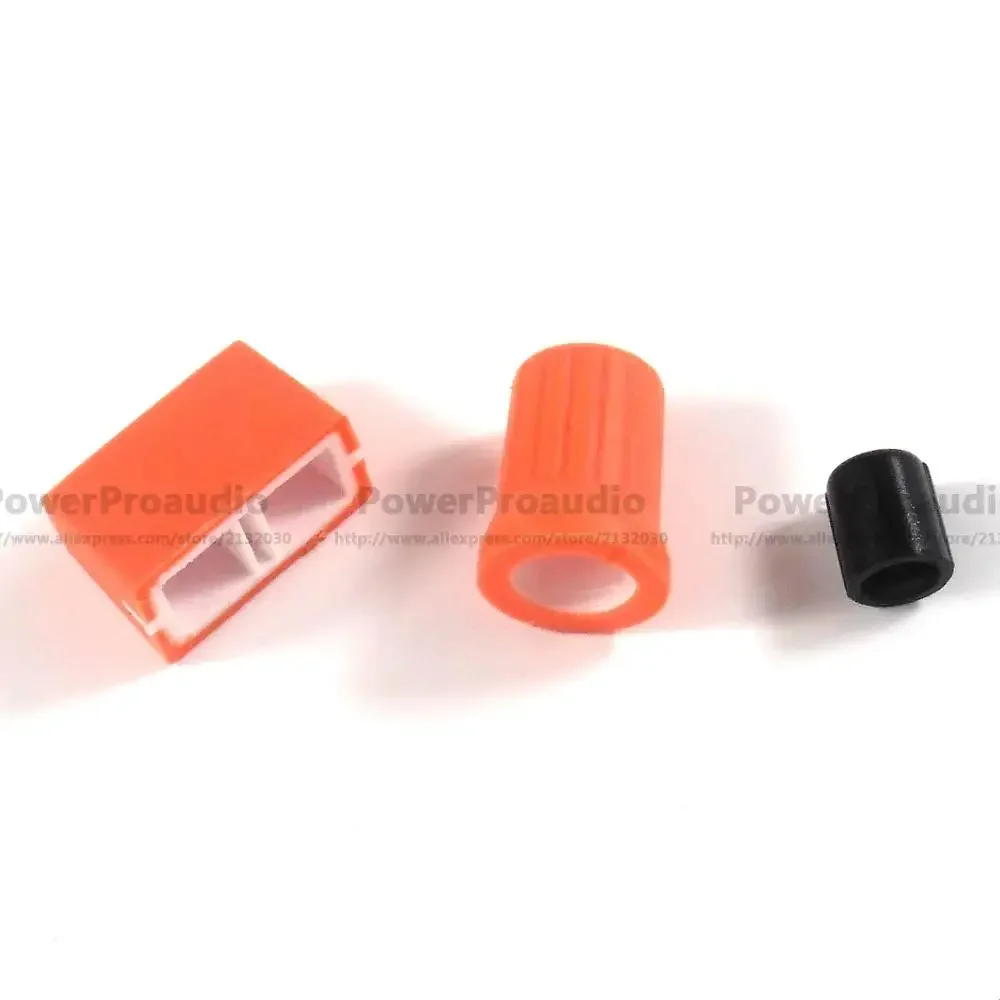 20PCS Rotary Knob+20PCS Fader Cap For Rane Mixer TTM 57 61 62 64 68 (Orange)