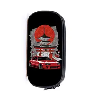 Japan JDM Modified Cultural Cosmetic Case Pencil Bag Racing Car Stationary Bags Engine Pencil Box School Cases Supplies 2