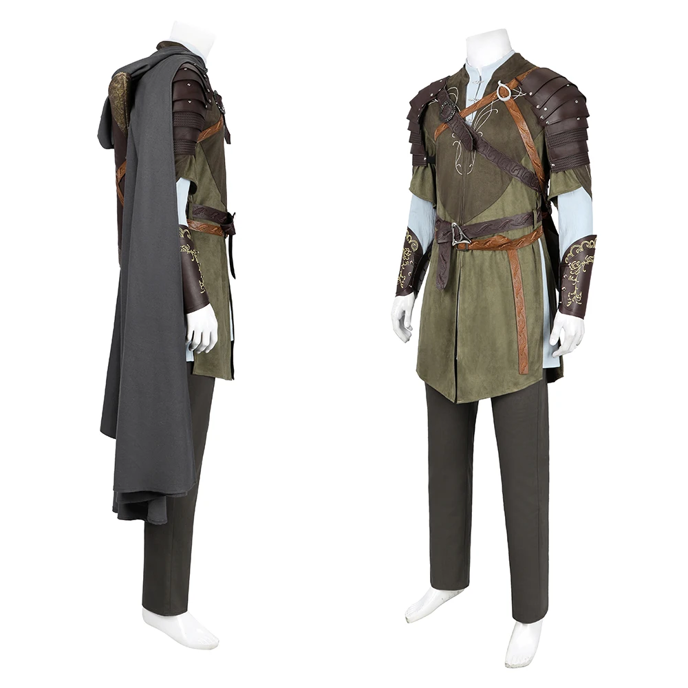Legolas Cosplay Costume Adult Mens Elf Prince Leather Battle Suit