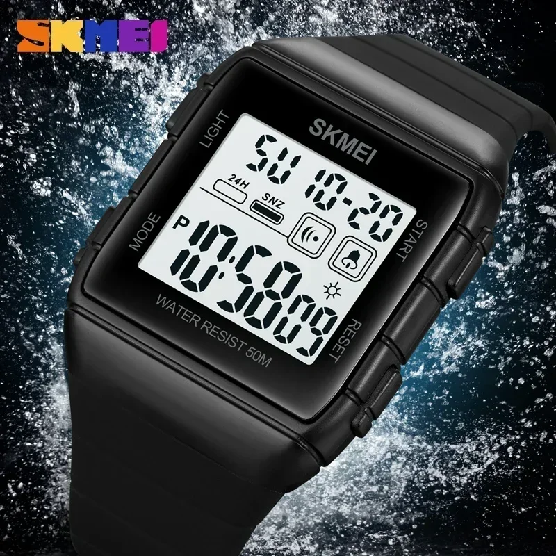 SKMEI 1960 hombre Japan Digital movement Mens Sport Watch  Military Countdown Alarm Clock 5Bar Waterproof LED Light Wristwatch 4