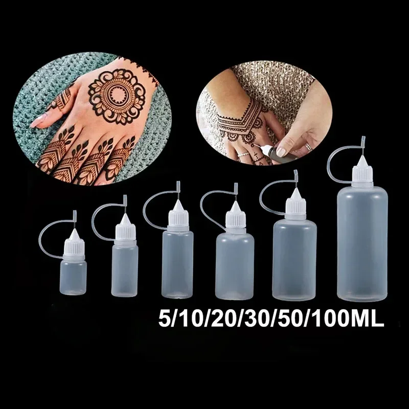 5ml-100ml Plastic Squeezable Needle Bottles Eye Liquid Dropper Sample Drop Can Be Glue Ink Applicator Refillable Containers 6