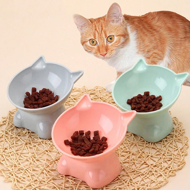 Hot pet high foot bowl Cat cutlery Cat bowl dog bowl anti-upset water bowl Food bowl cat food bowl dog food bowl 2