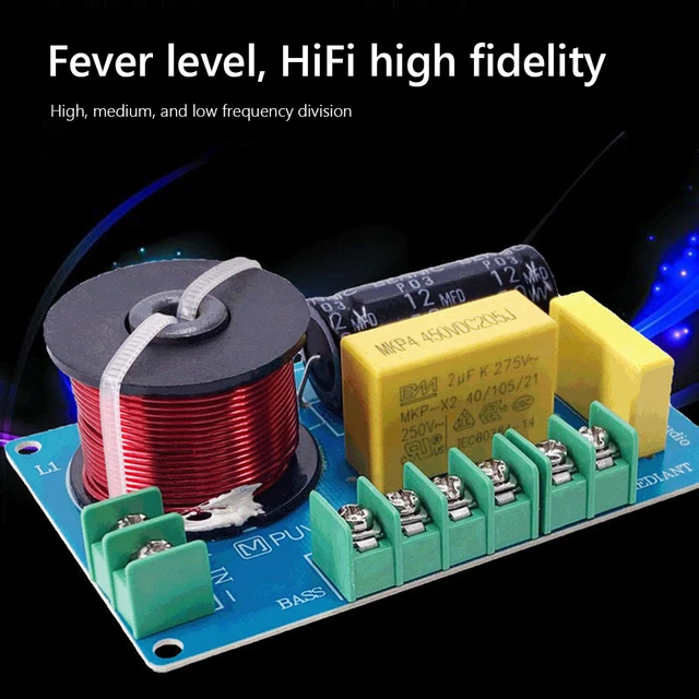 2PCS Divisore Di Frequenza Crossover 3 Vie 300W - Filtro Audio HiFi Per Altoparlanti Da 3-5 Pollici - Foto 7