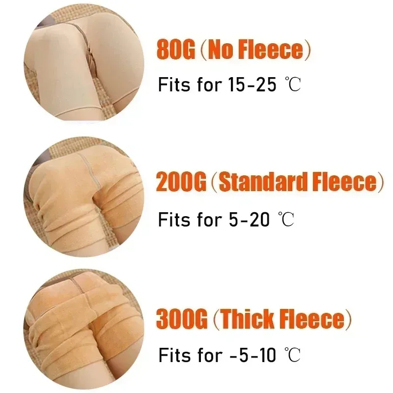 Thermal Stockings Women Fleece Lined Tights Warm High