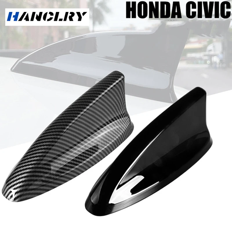 

Universal Carbon Fiber Look Car Roof Top Mount Shark Fin Aerial Antenna Toppers Auto Radio AM FM Antenna Signal Amplifier