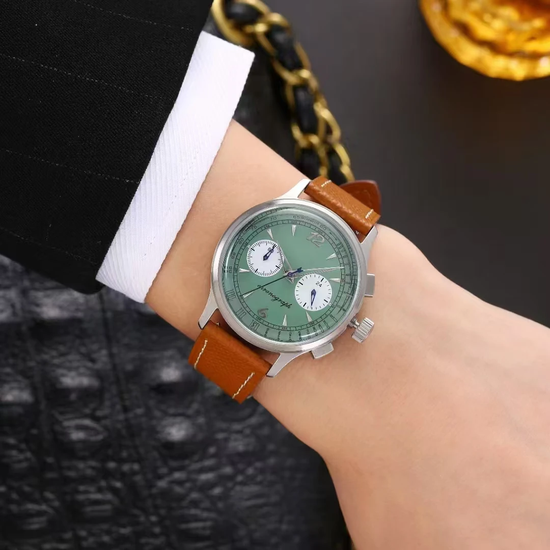 VK64 Men Watch Bubble Glass 316L Stainless Steel Chronograph Clock