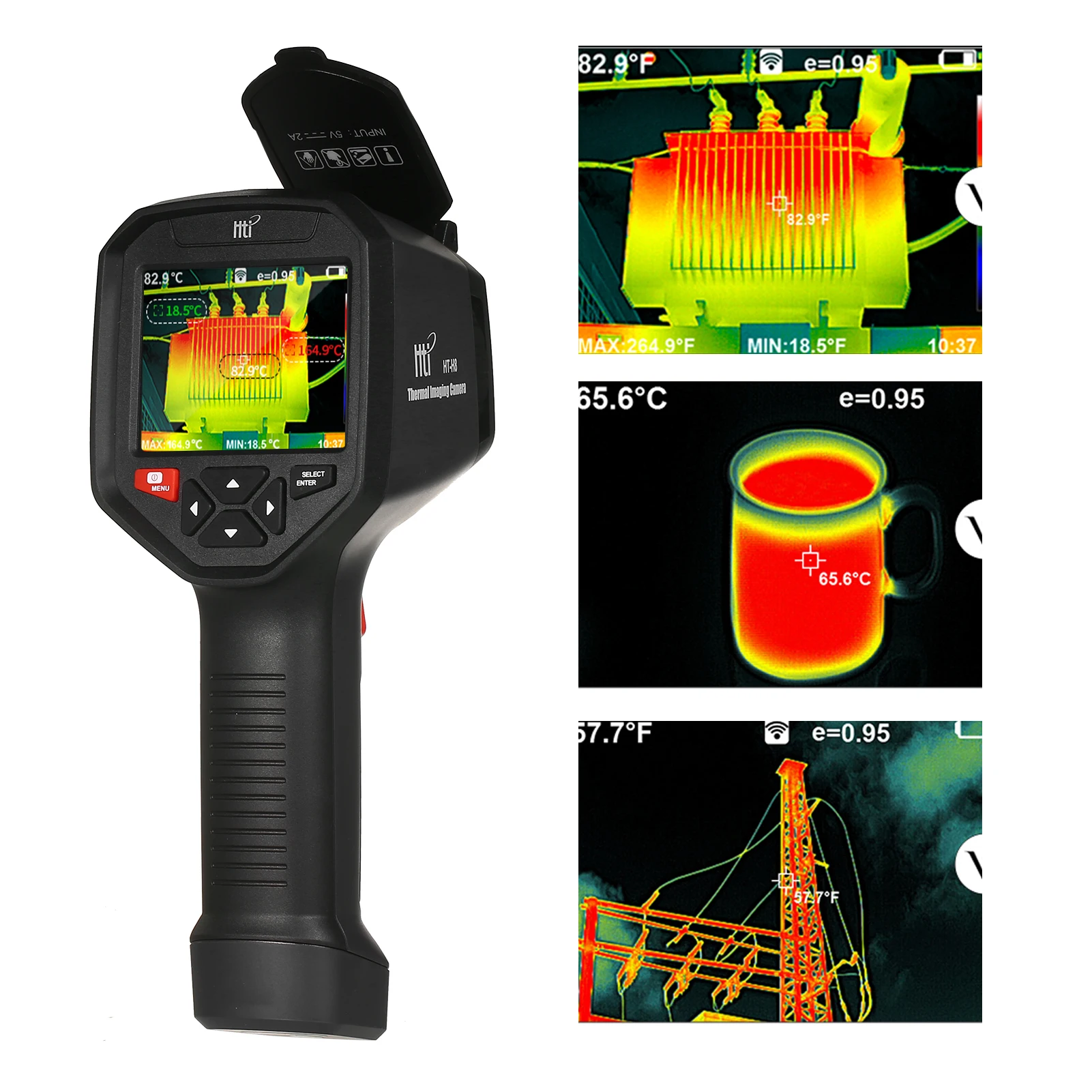 Hti HT H8 Rechargeable Handheld IR Thermal Imager 20550℃ Infrared