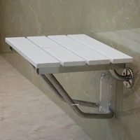 Stainless Steel Folding Bath Chair Wall-mounted Shower Seats Home Barrier-free Bathroom Chair Creative Porch Shoe Changing Chair 1