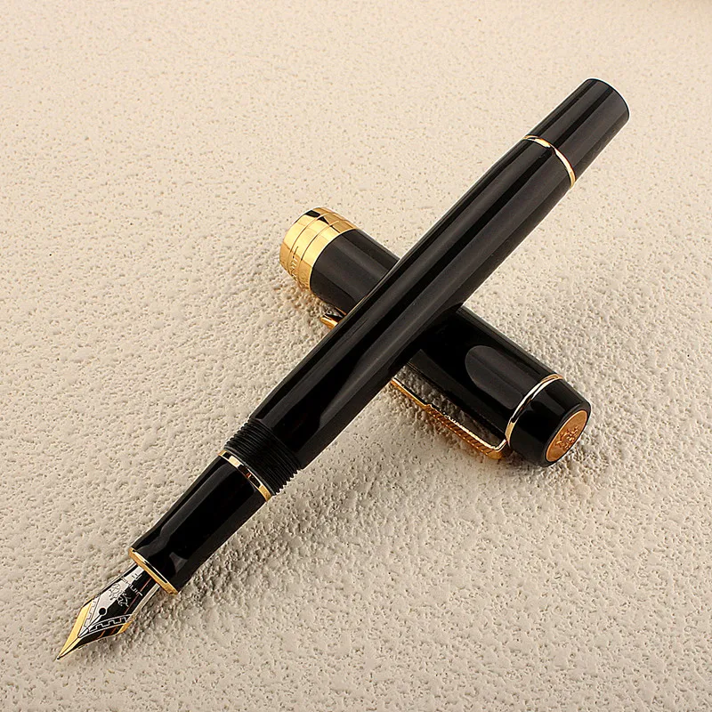 Jinhao 100 미니 센테니얼 송진 만년필, EF/F M/벤트 펜촉, 골든 클립, 비즈니스 사무실 학교 용품, 문구