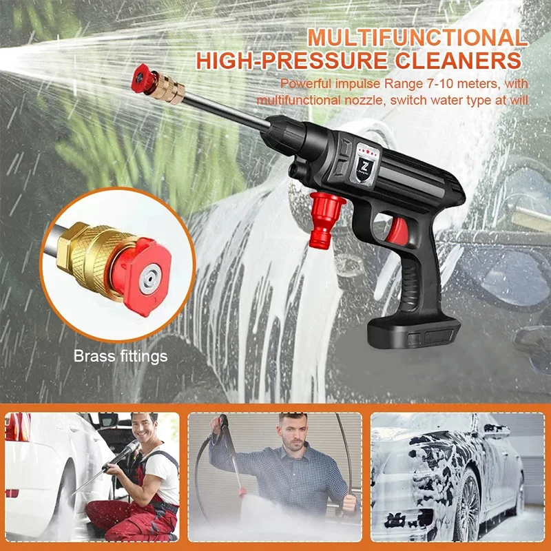 Wireless High Pressure Car Wash Washer Gun Foam Generator Pressure Washer Machine Portable Home Garden Cleaner NO Battery