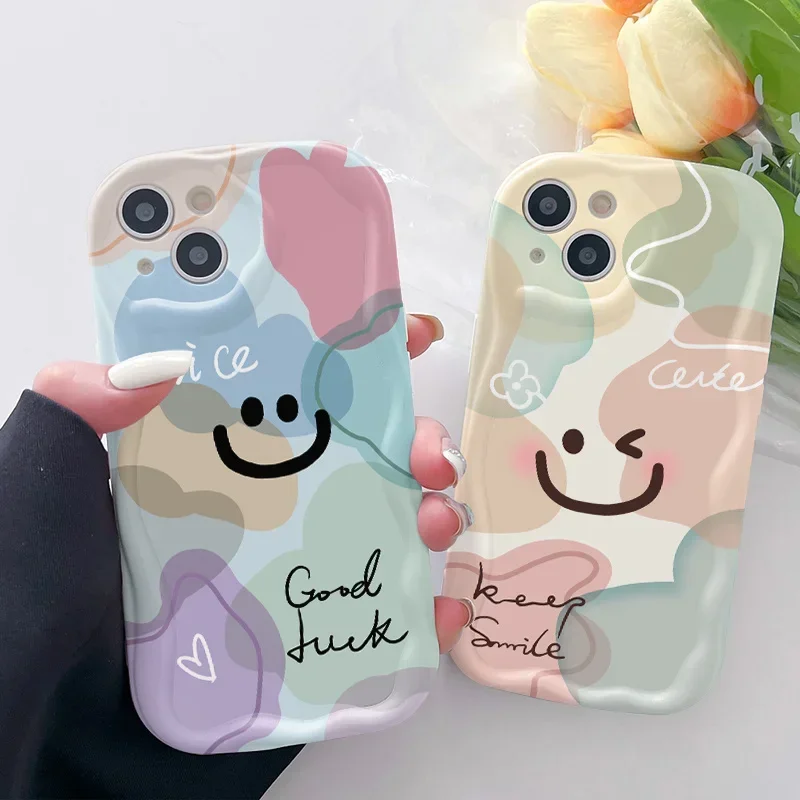 Vibrant Smiley Face Pattern Phone Case Cover