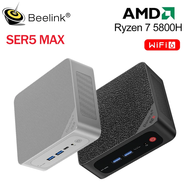 Beelink-Mini PC SER5 PRO AMD Ryzen 7 5700U, Wi-Fi 6 BT 5.2, triple  affichage DDR4 3200MHz, prend en charge les touristes, NVcloser, SSD -  AliExpress