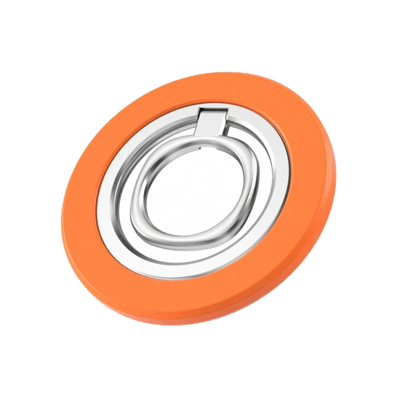 360° Rotating Magnetic Phone Stand with Folding Ring Grip