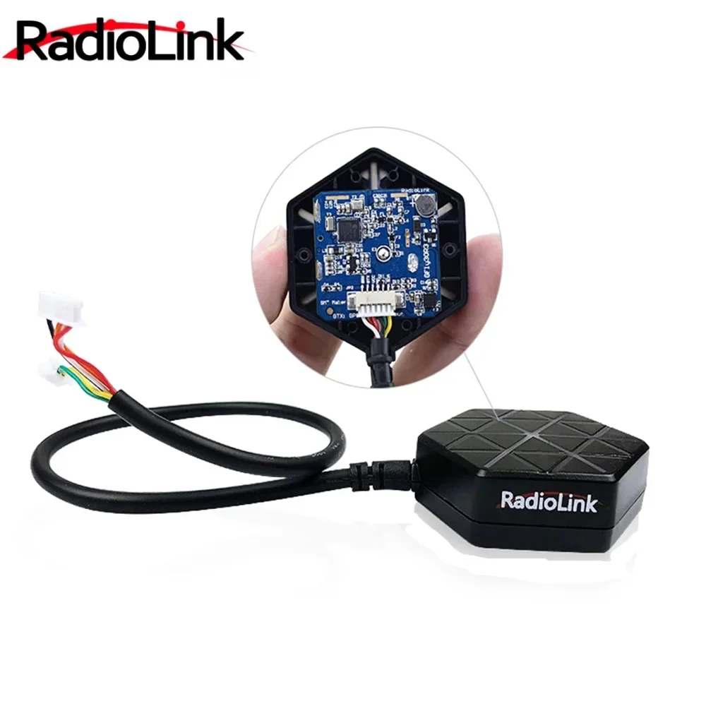 Face arrière du Mini GPS Radiolink M10N SE100 montrant les connecteurs pour contrôleur de vol Pixhawk