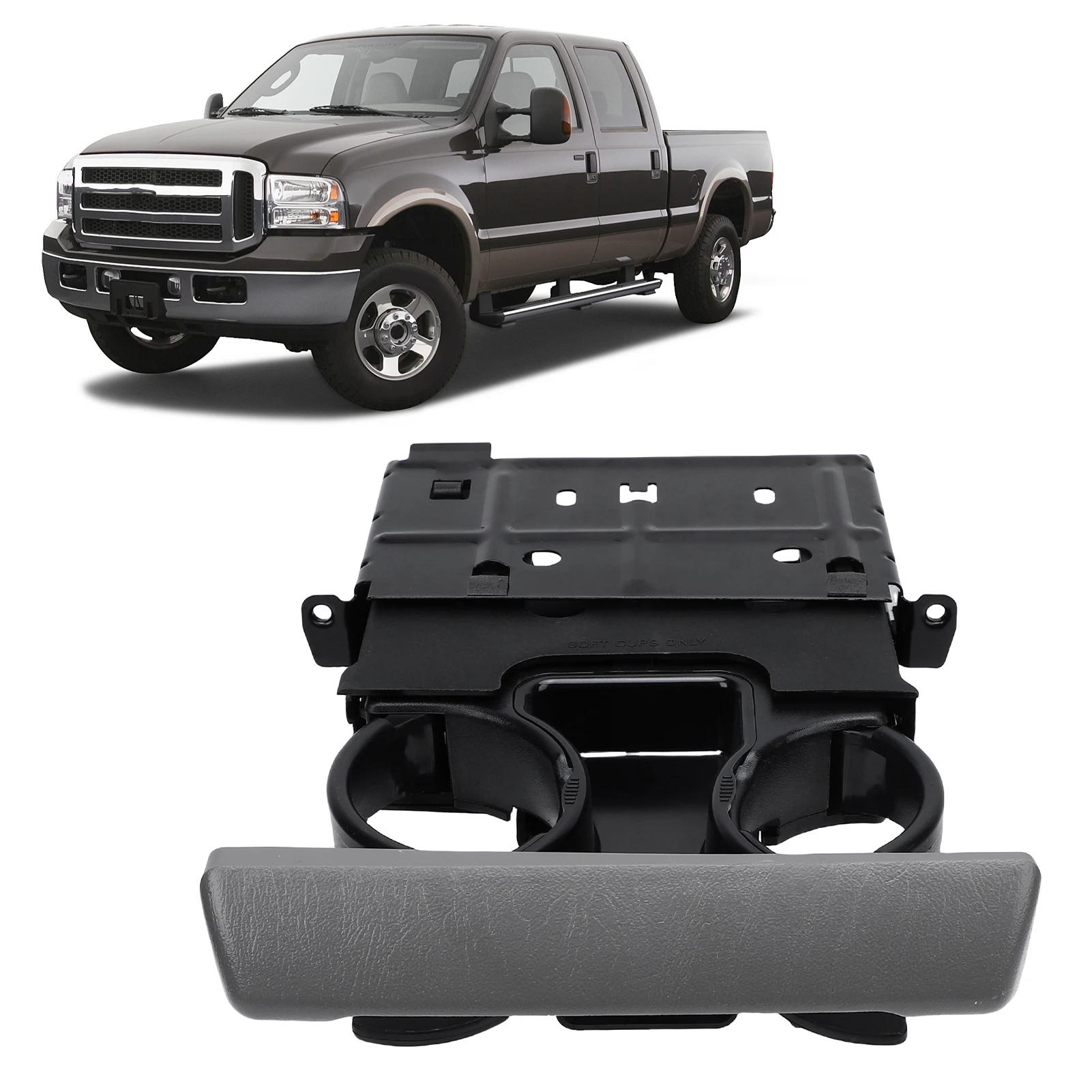 Dashboard Cup Holder Ashtray 5C3Z-2504810-AAD Stable Replacement for F-450 2005-2007 Dashboard Cup Holder Replacement