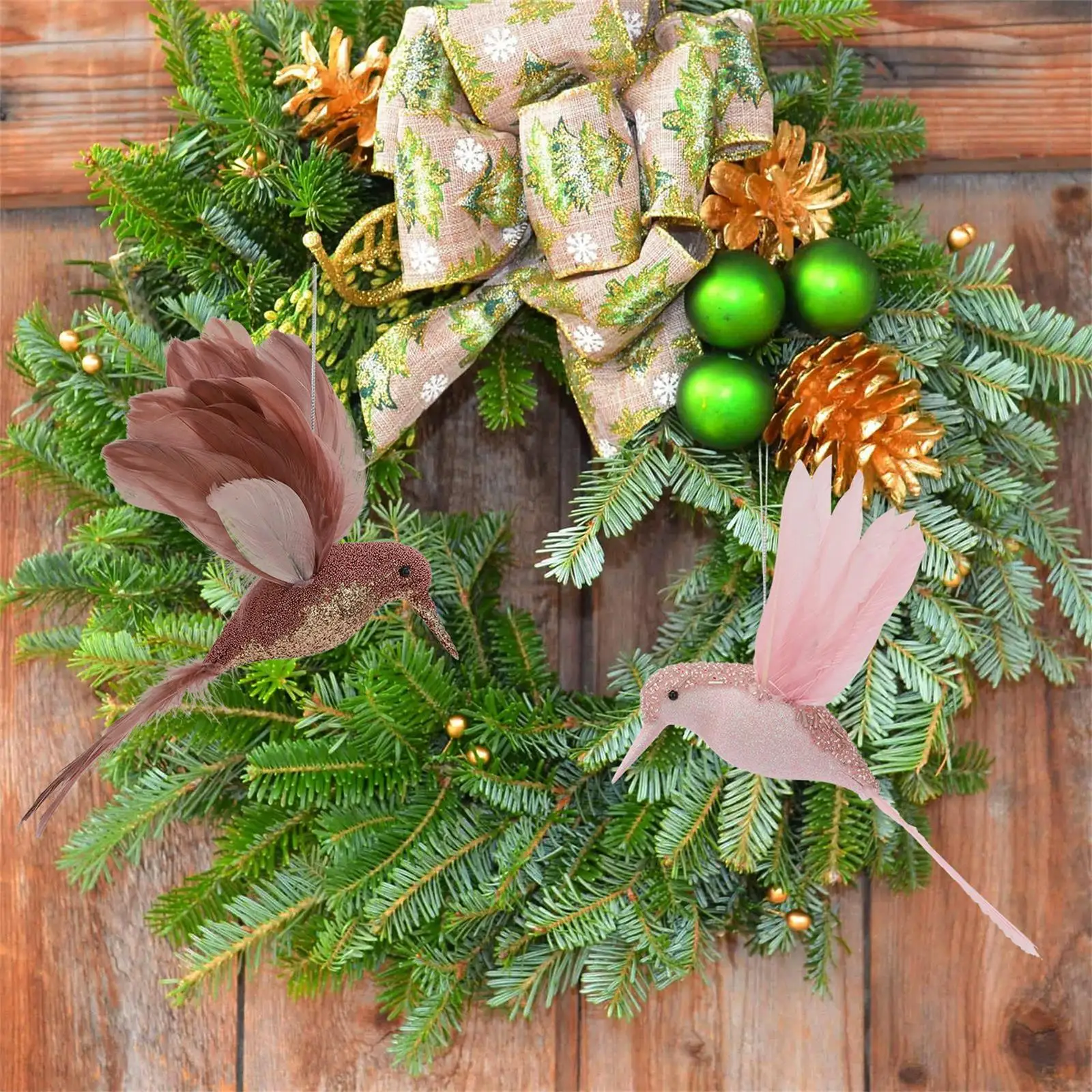 Handmade Artificial Colorful Hummingbird Simulation Foam Pigeon Mode Home Decor Christmas Tree Pendant Handicraft Bird Ornaments