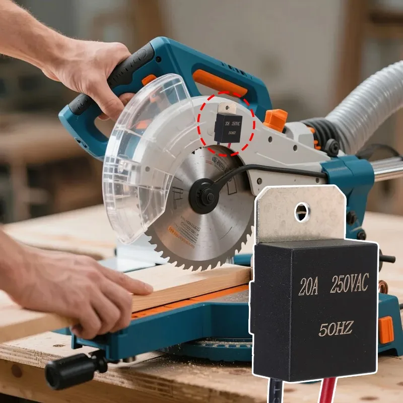 230V Sanftanlauf-Antriebsmodul 20A Sanftstarter für Winkelschleifer, Elektrowerkzeuge, Schneidemaschinen, Schlitzsägen, Starterschalter – Detail 9