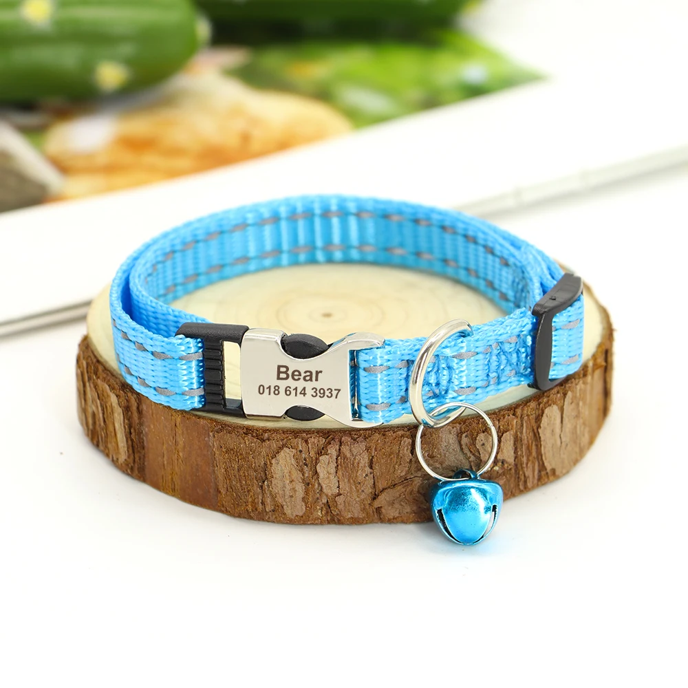 Title 9, New Custom Cat Collar Reflective Kitten Puppy C...