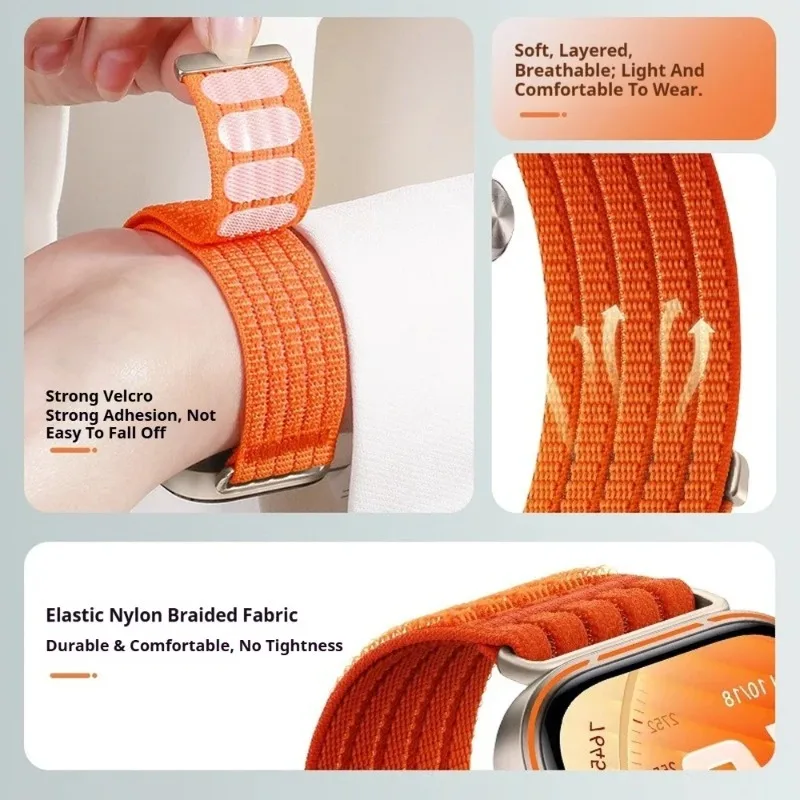 Premium Nylon Loop Strap - Breathable Sport Bracelet Replacement Accessory