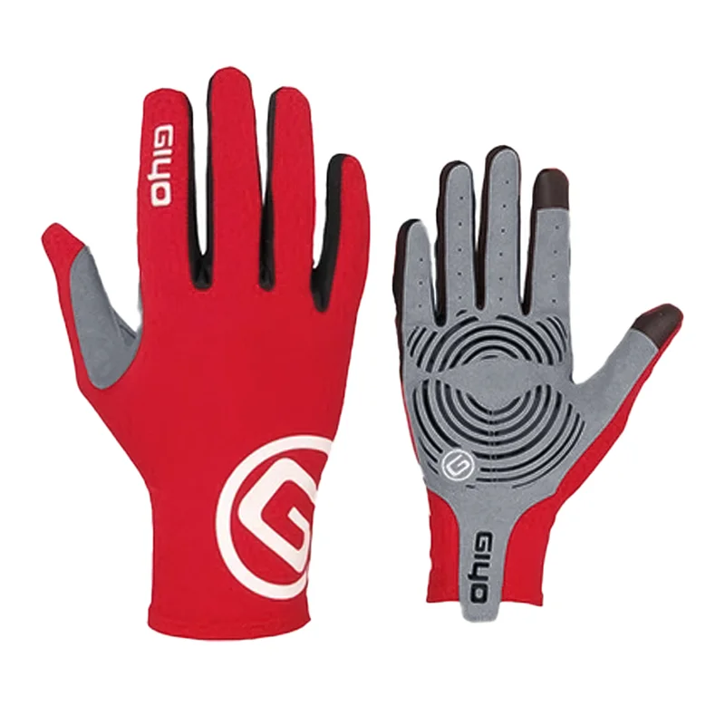 Cycling full finger gloves Touch Screen Anti-slip Bicycle Lycra Fabric Mittens Road Bike Long Gloves