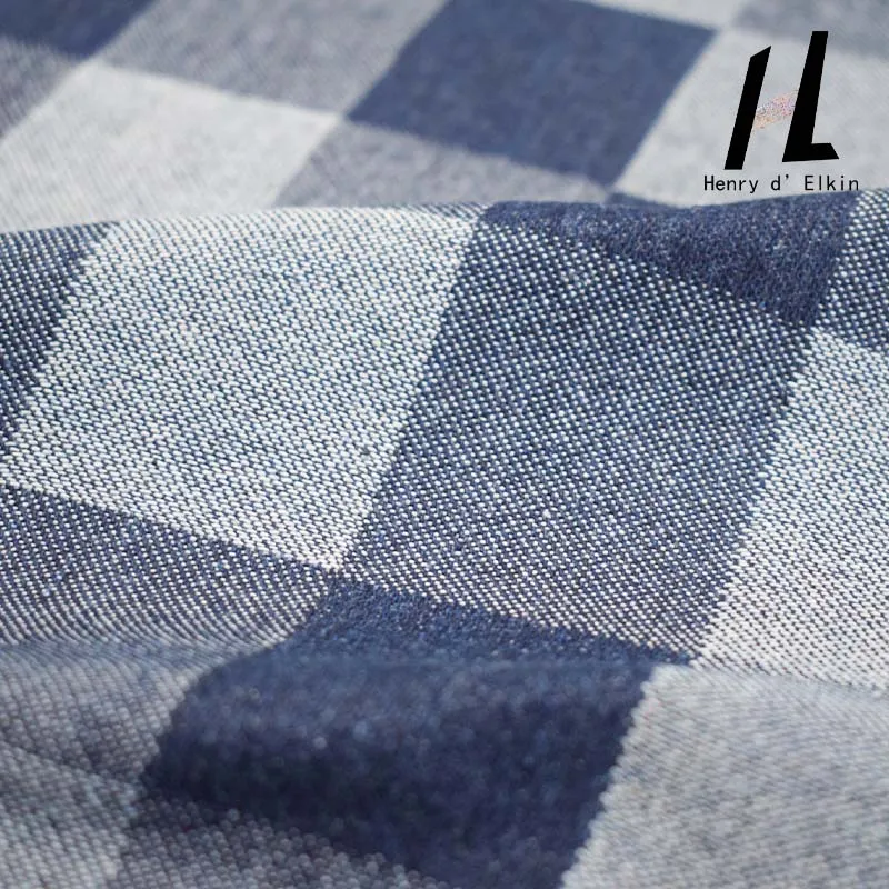 Fashion Vintage Denim Fabric Patchwork Jacquard Jeans Fabric For Sewing Pants Skirts Jackets Luggage DIY Material