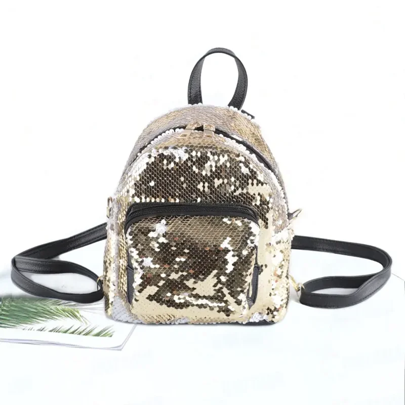 High Quality Sublimation Blank Sequin Backpack School Bag Children Christmas Gifts For Custom Design  Logo Printing 5