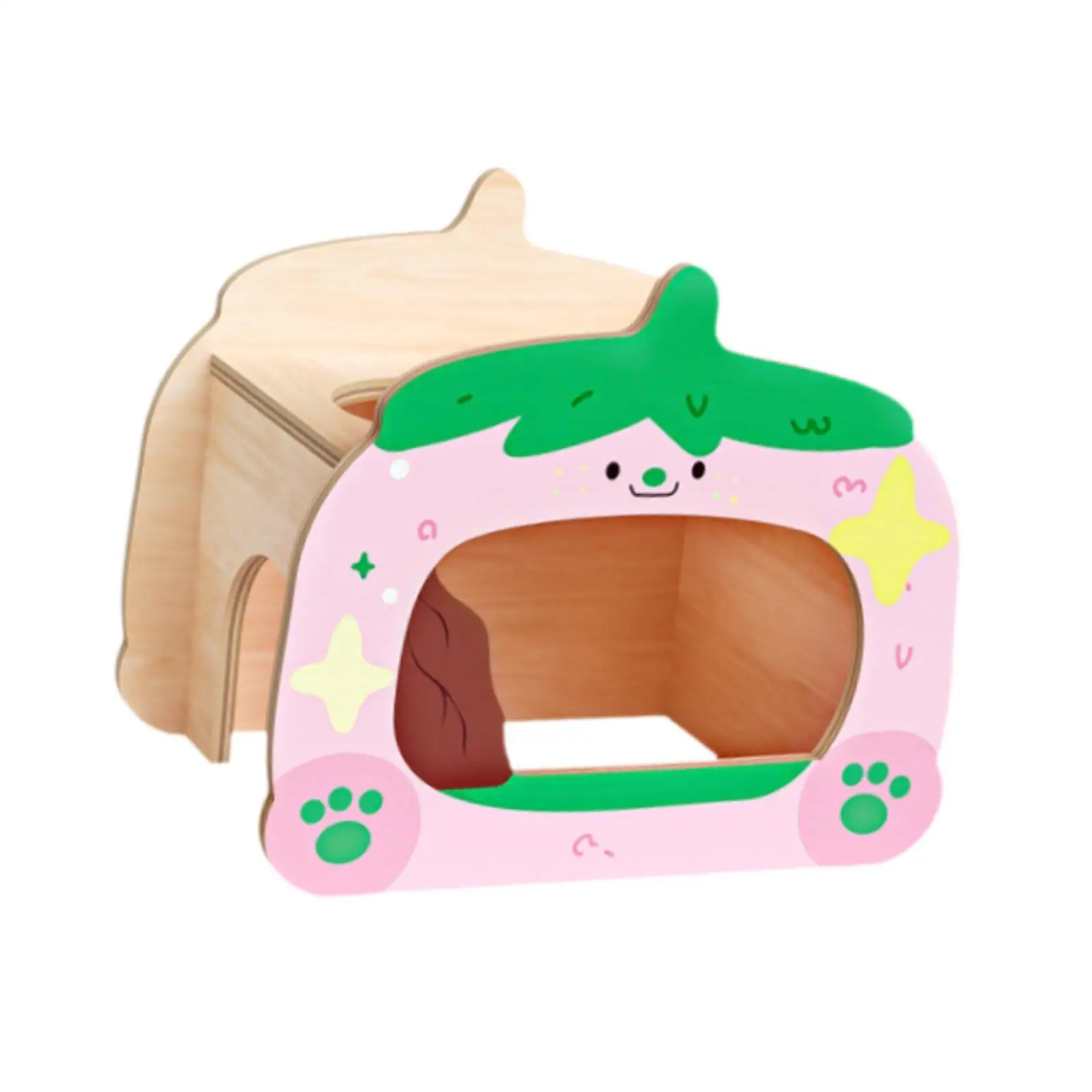 Hamster Bridge Habitat Decor Climbing Ladder Wooden Hiding Hut Reptile Hideout for Hamsters Other Small Pets Tortoise Rats Mice