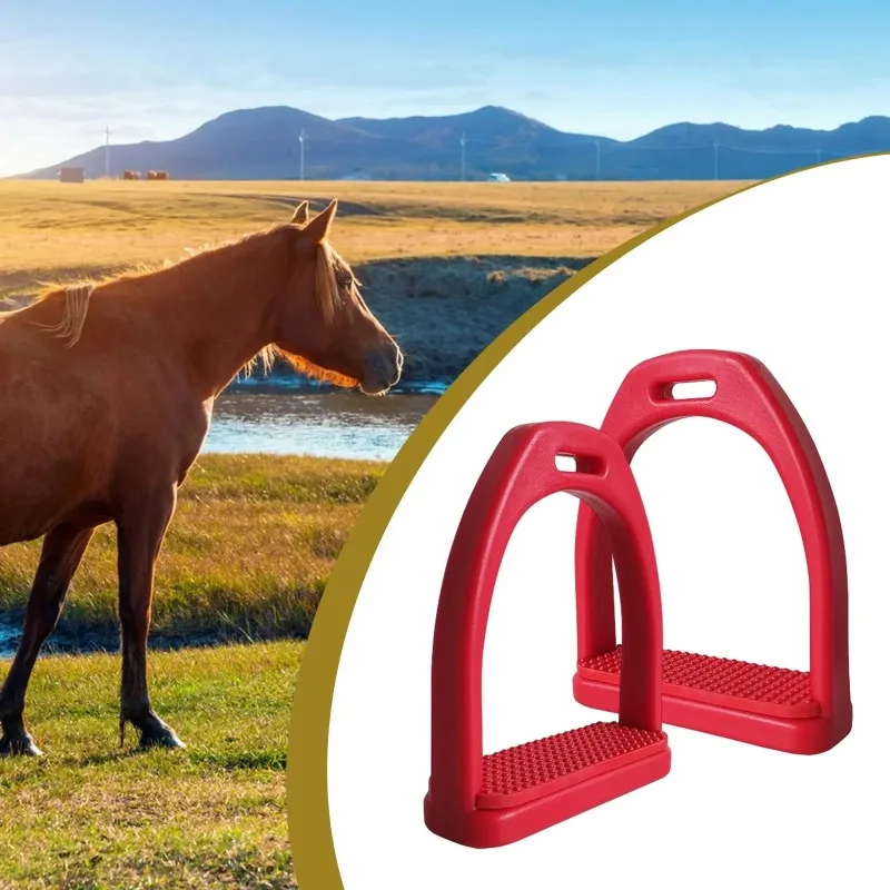 

2pcs Durable Plastic Safety Equestrian Adults Wide Track Anti Slip Horse Riding Stirrups Children Outdoor Equipment Comfortable