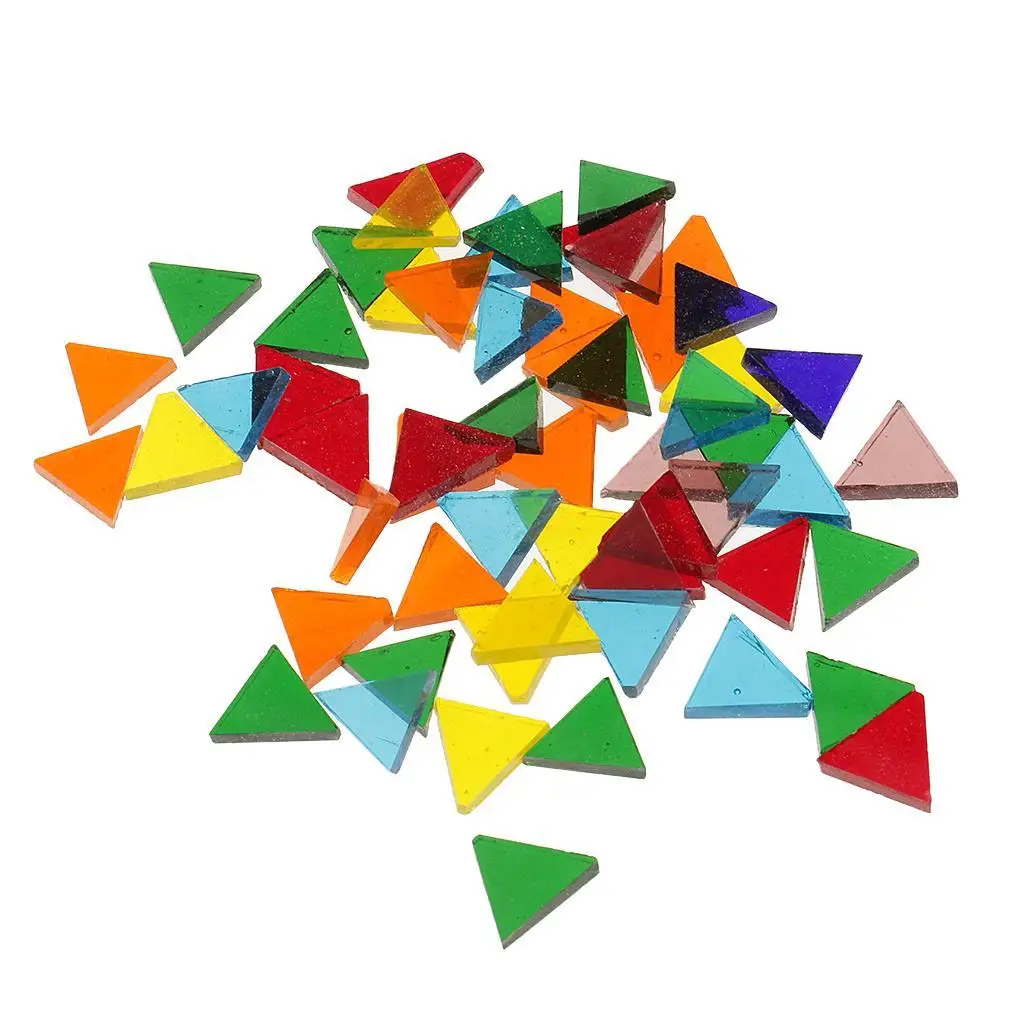 480g Assorted Color Rhombus Vitreous Glass Mosaic Tiles Tessera for Mosaic Making