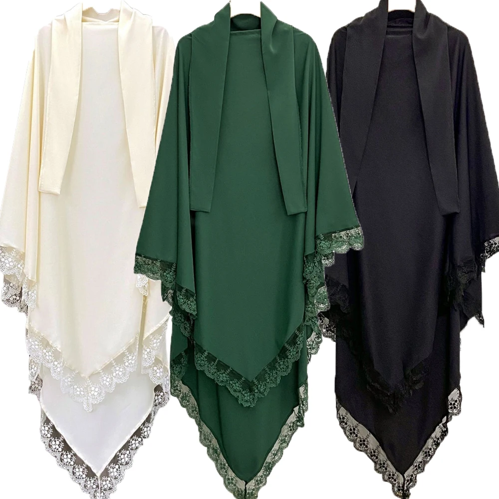Hijabs mujeres musulmanas bufandas étnicas Khimar Niqab media cara cubierta comp