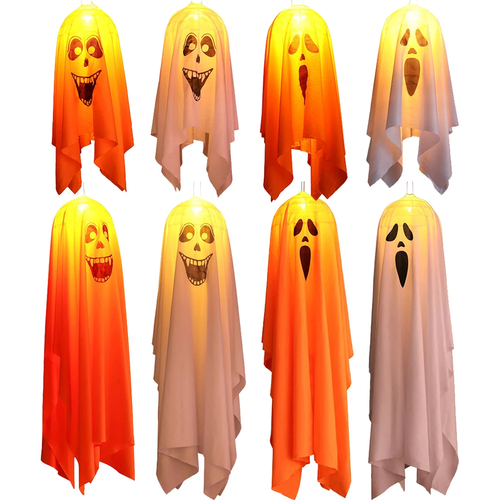 Led Halloween Hanging Ghost Lamps Chandelier Pumpkin Girl Night Light
